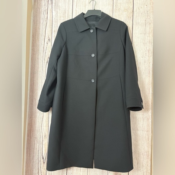 Talbots Womens Long wool blend coat size 16W - Picture 3 of 12